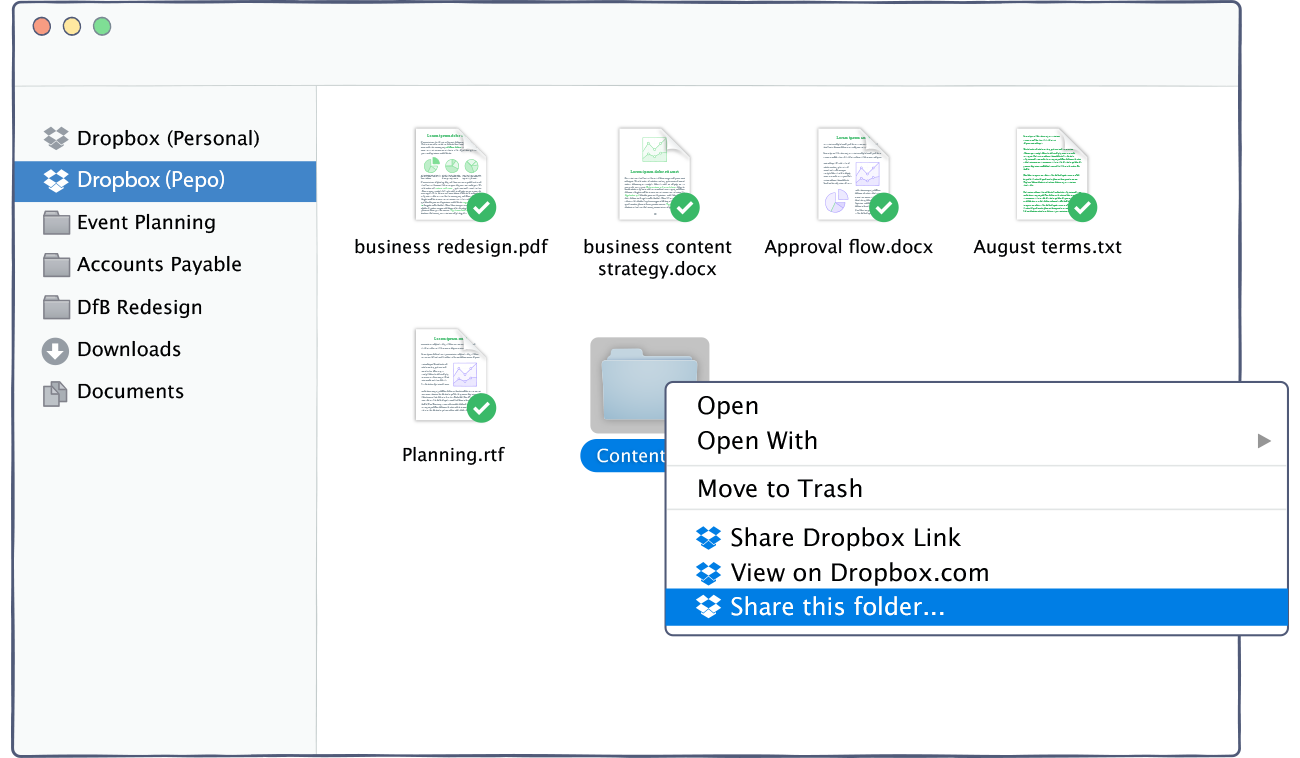 dropbox download folders