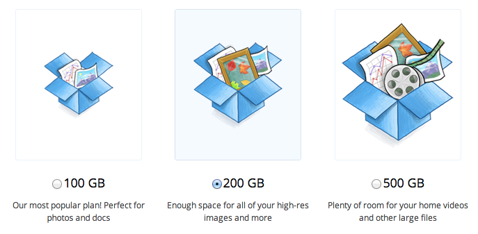 Dropbox plans