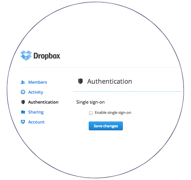 Dropbox single-sign-on (SSO)