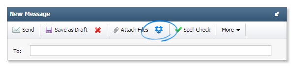 Rackspace toolbar - Dropbox integration