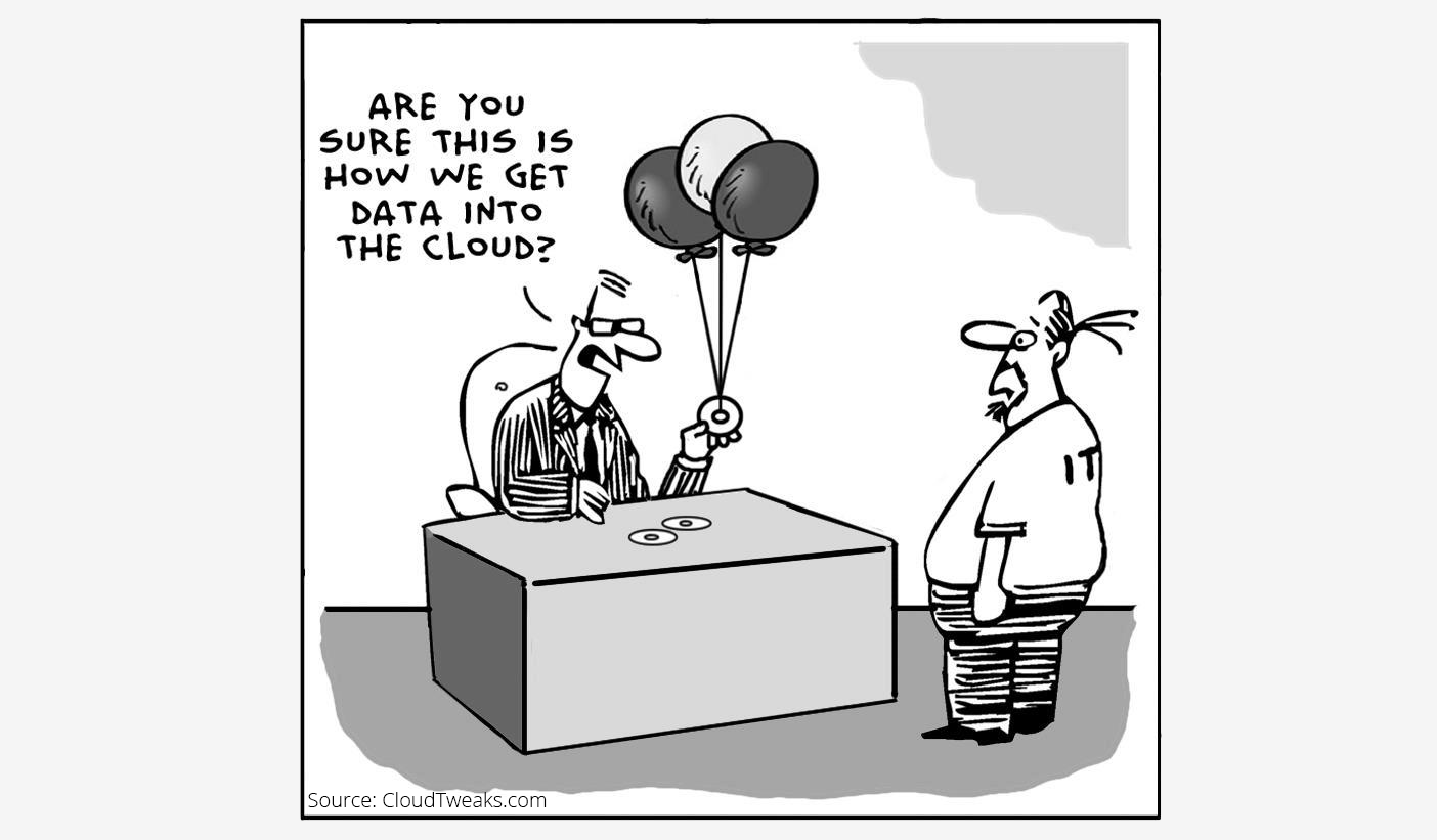 Cloud computing cartoon