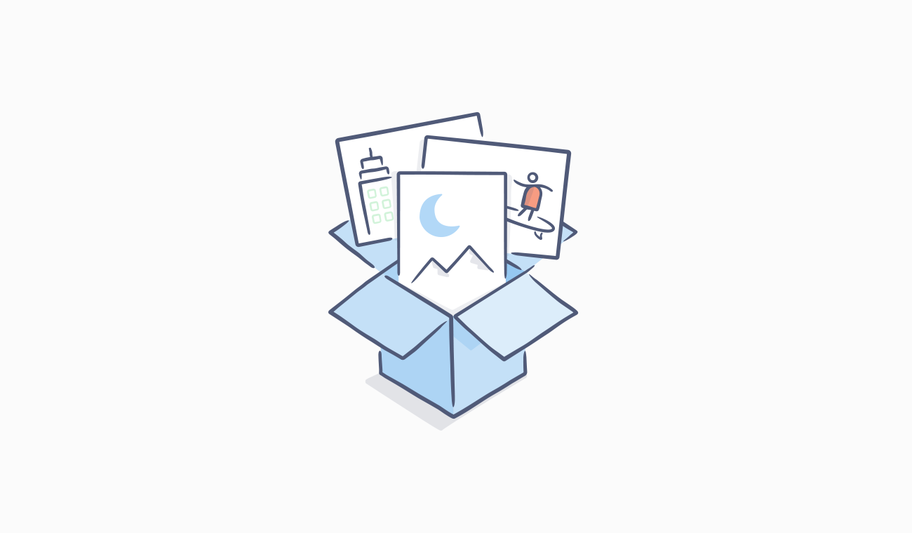 Dropbox icon with photos