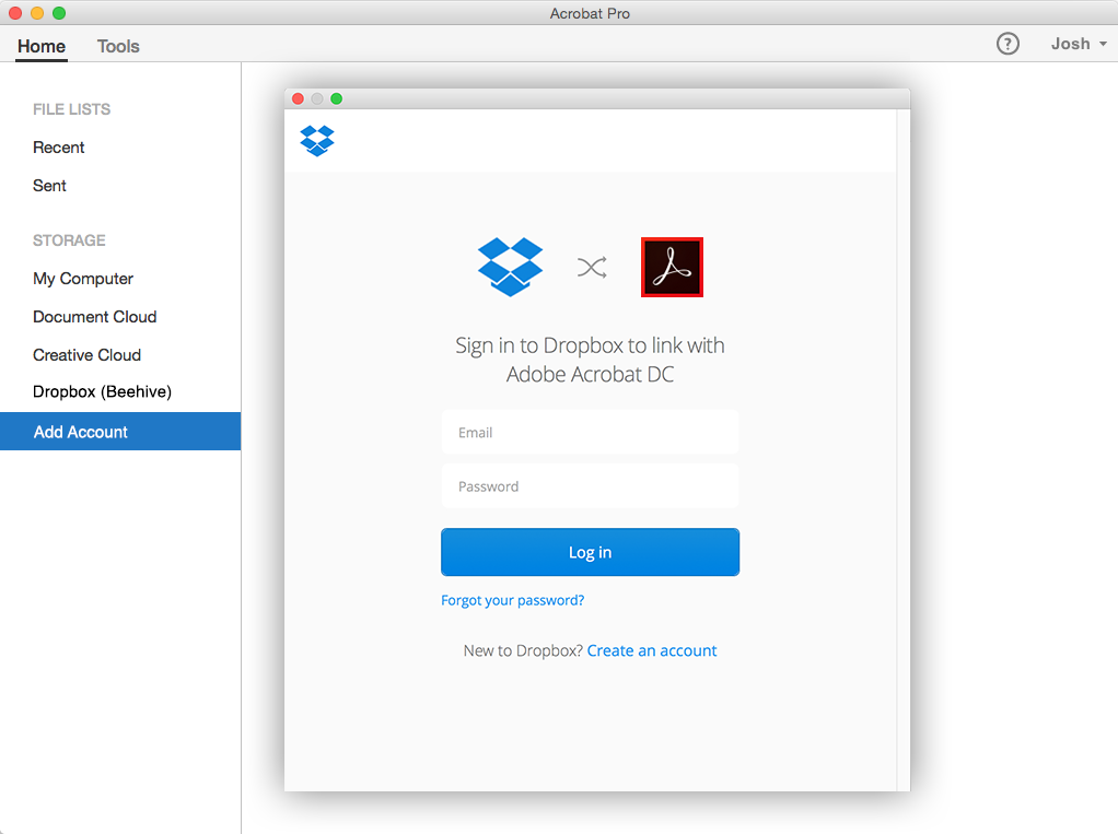 Dropbox Adobe partnership -- desktop integration