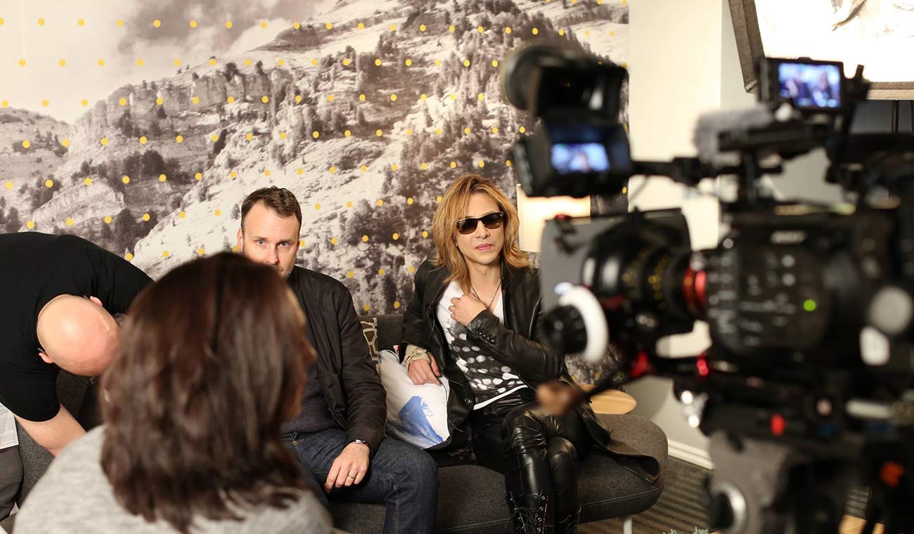 We Are X director Stephen Kijak and subject Yoshiki at 2016 Sundance Film Festival