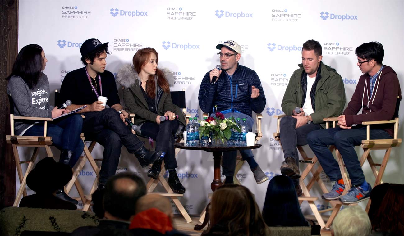 Photo of Sundance filmmaker panel session hosted by Dropbox