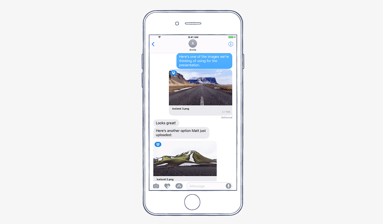 dropbox-imessage-integration