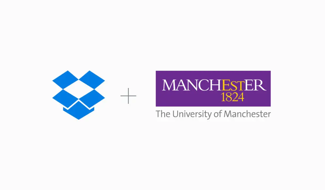 Dropbox and The University of Manchester logos