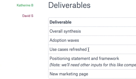 A user at mentions colleagues in a Dropbox Paper doc.