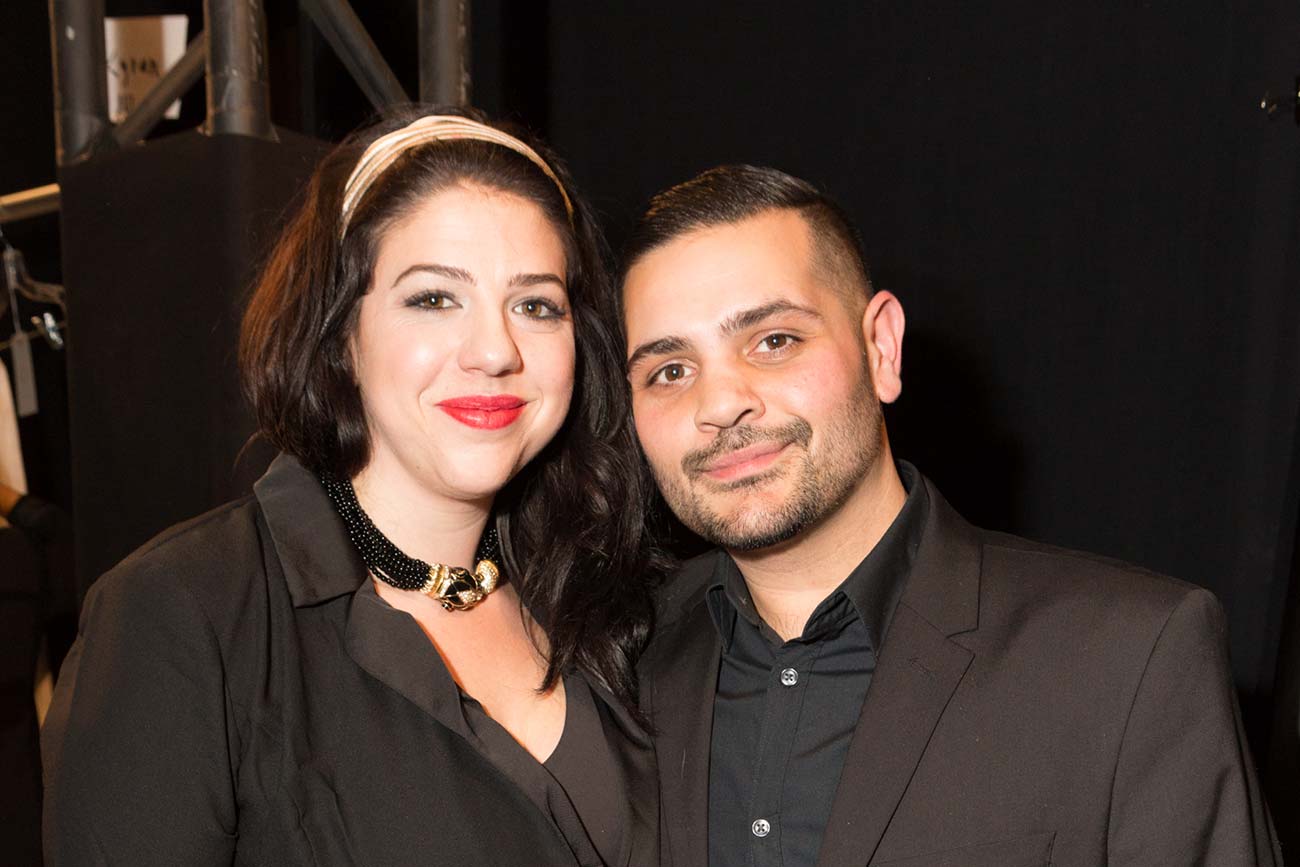 Photo of stylist Charlotte Welch and designer Michael Costello