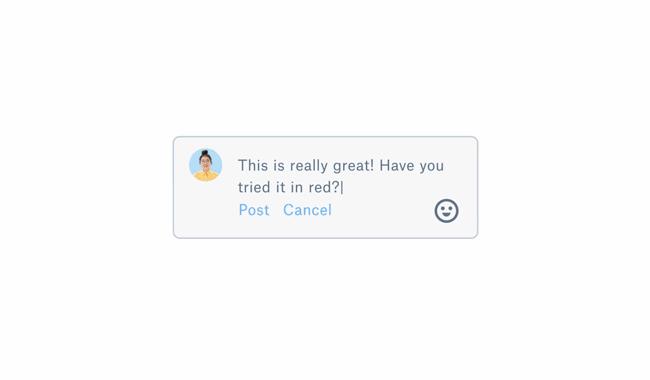 Animated screenshot of commenting in Dropbox Paper