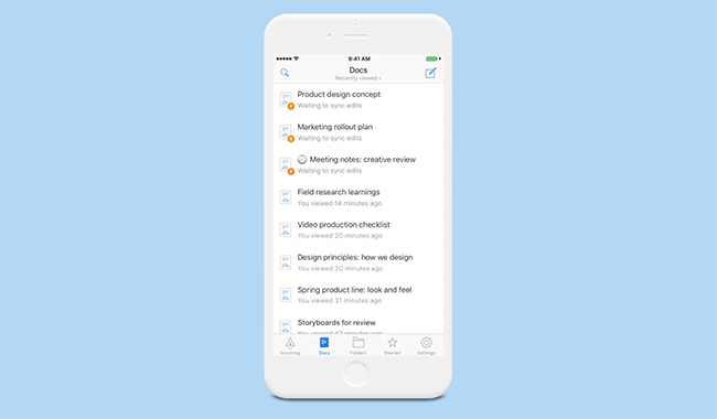 dropbox paper mobile app