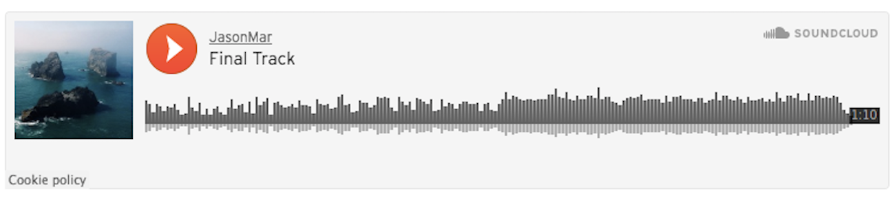 Screenshot showing SoundCloud embed in a Paper doc