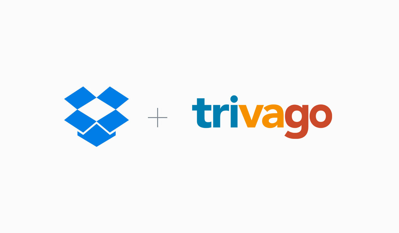 Dropbox and trivago logos