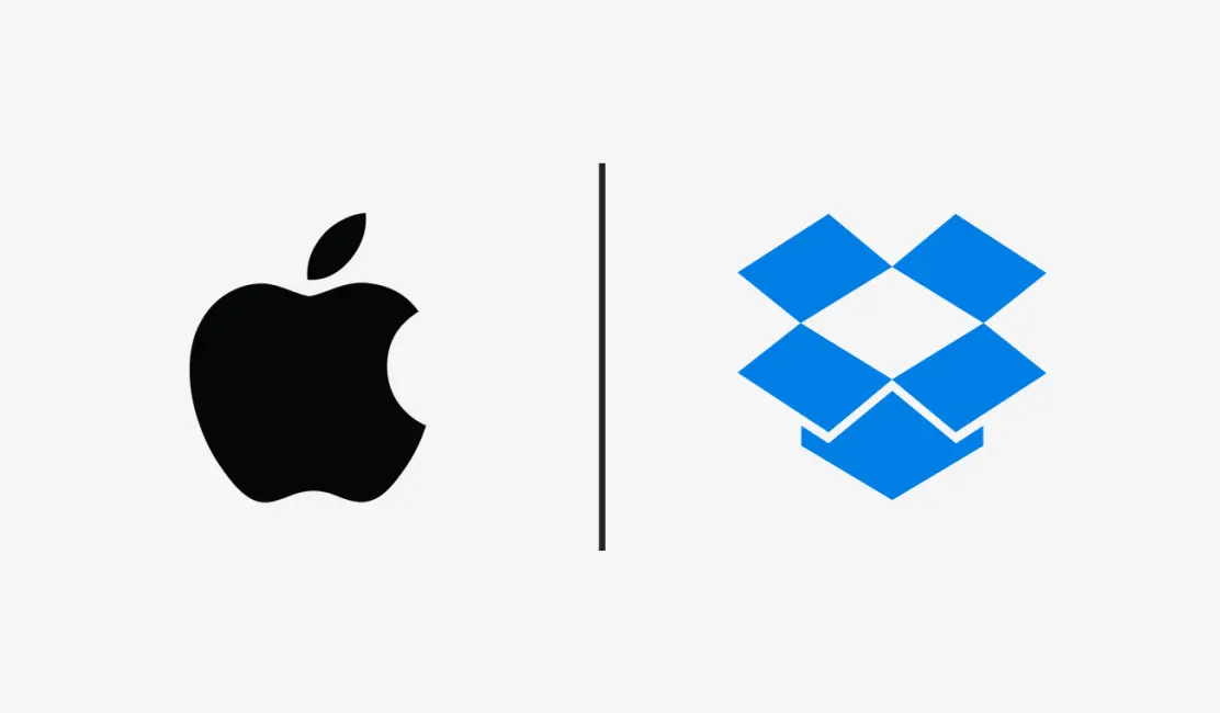 Apple and Dropbox logos