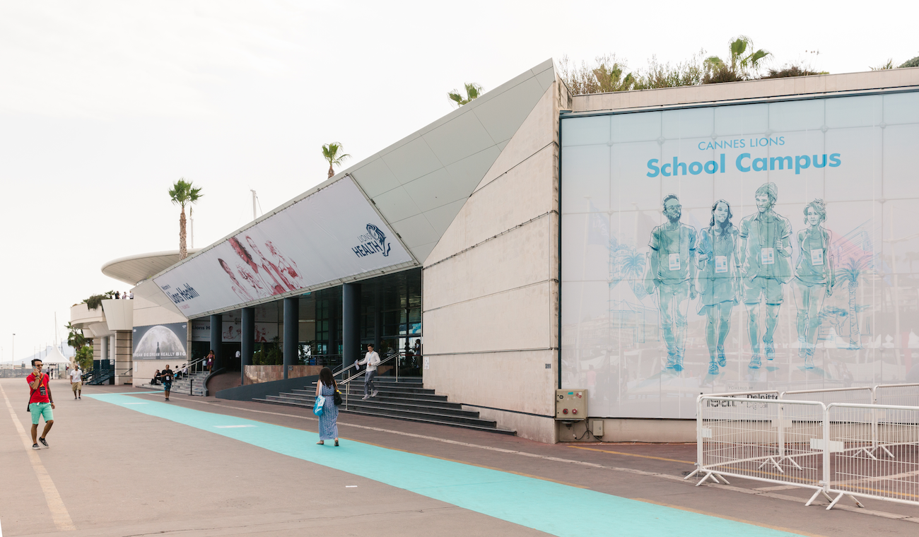 An outside view of the Cannes Lions School