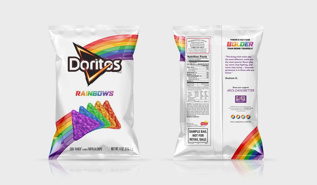 Image of a bag of Doritos Rainbows