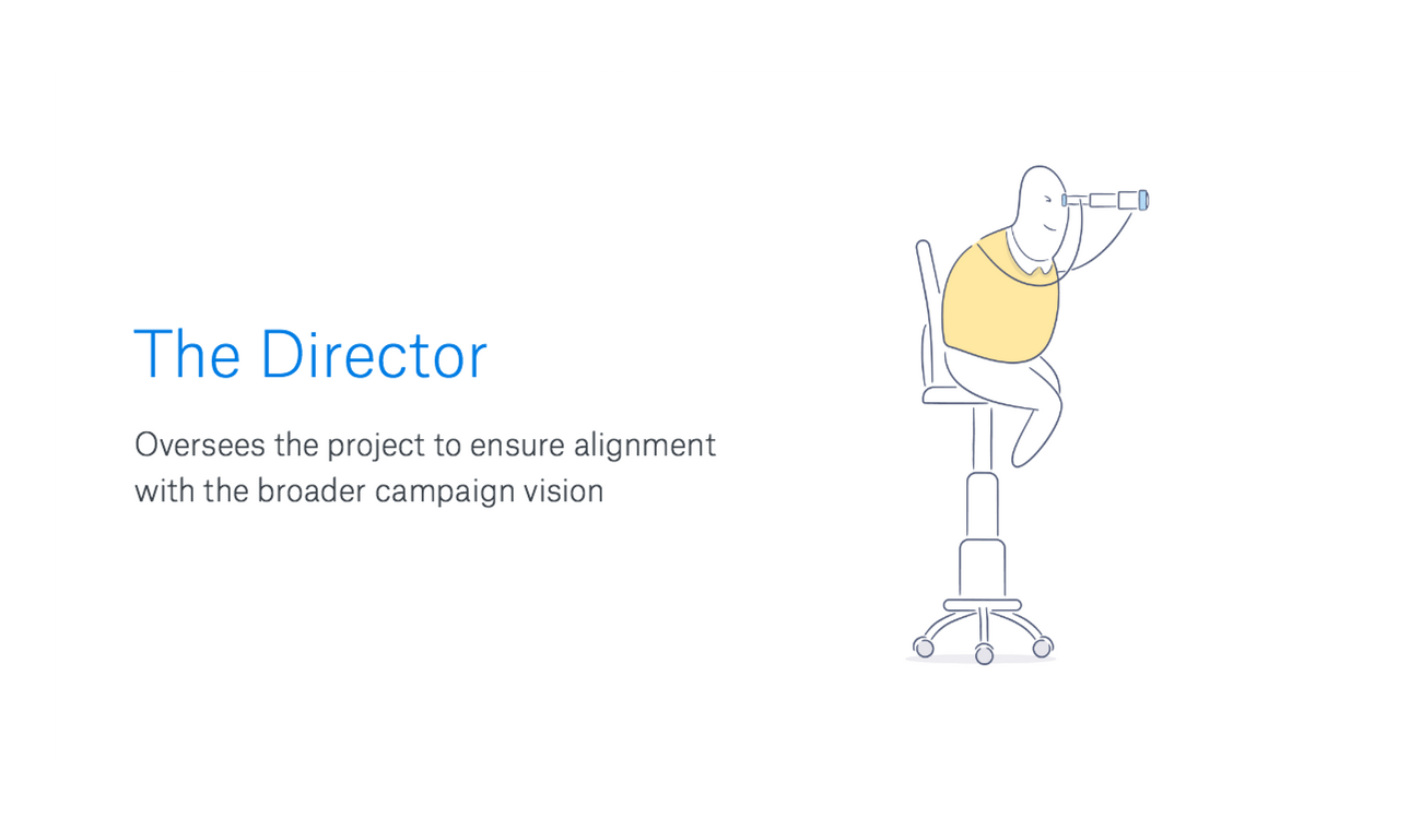 Illustration of The Director person for Effective Collaboration blog post