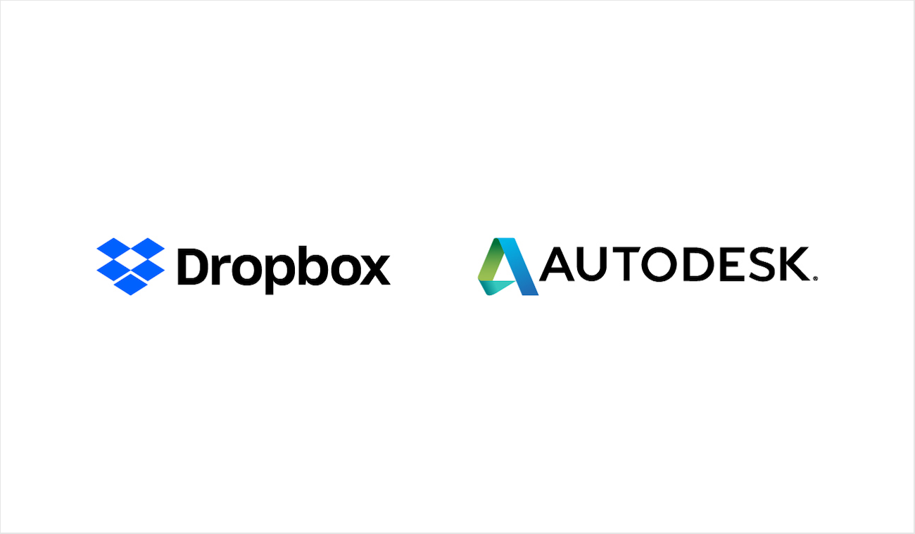 Company logos for Dropbox and Autodesk