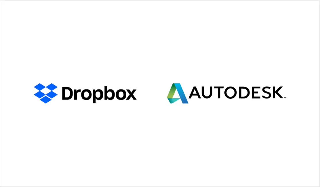 Company logos for Dropbox and Autodesk