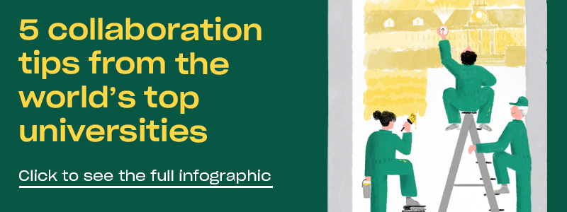 Banner for infographic on collaboration tips