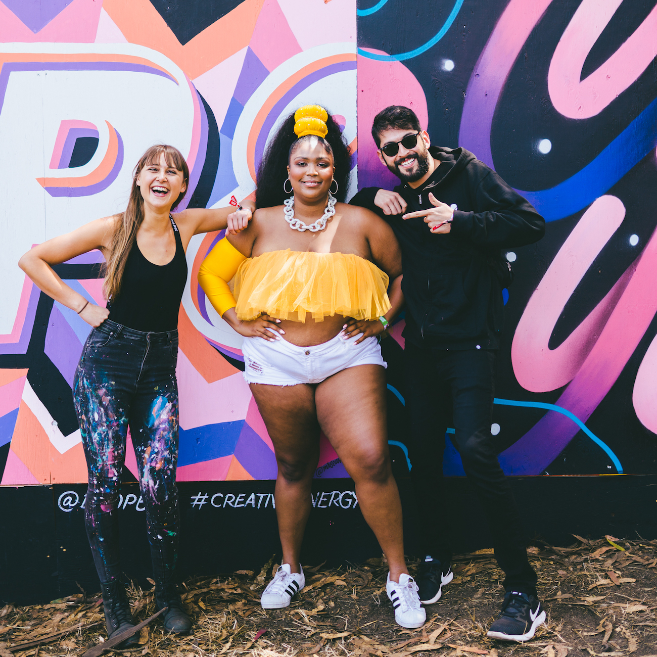 Gemma O'Brien, Lizzo, and Ricardo Gonzalez (Photo by Jeremy Cohen)