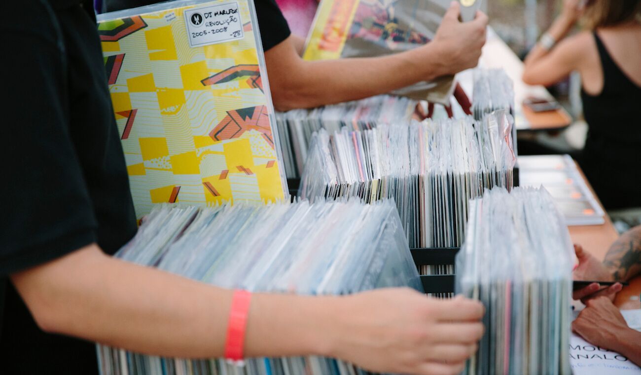 Photo of records at Future Classic's Vinyl Fair
