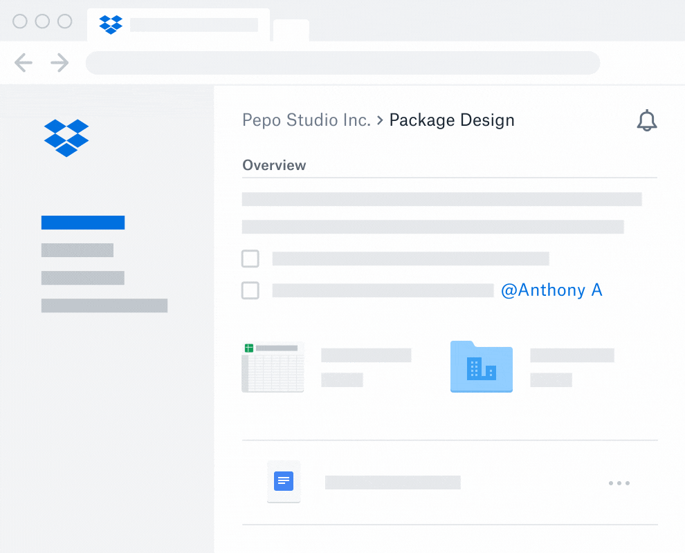 Animated screenshot showing the new Dropbox on web, desktop, and mobile