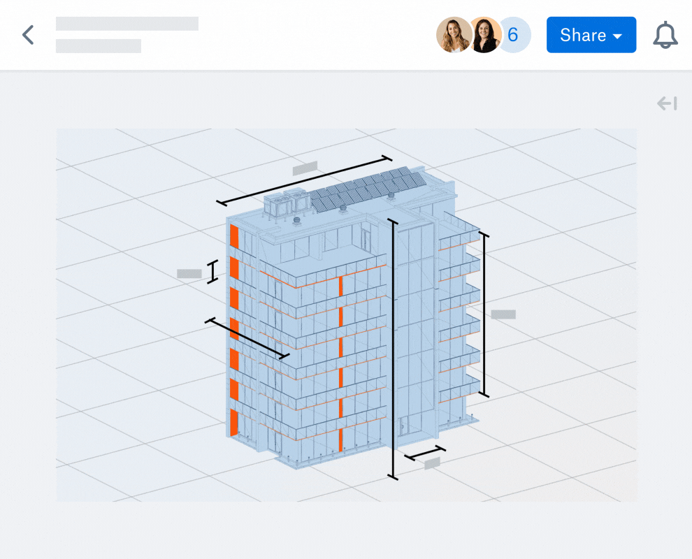 Animated screenshot of Dropbox file being presented in Zoom