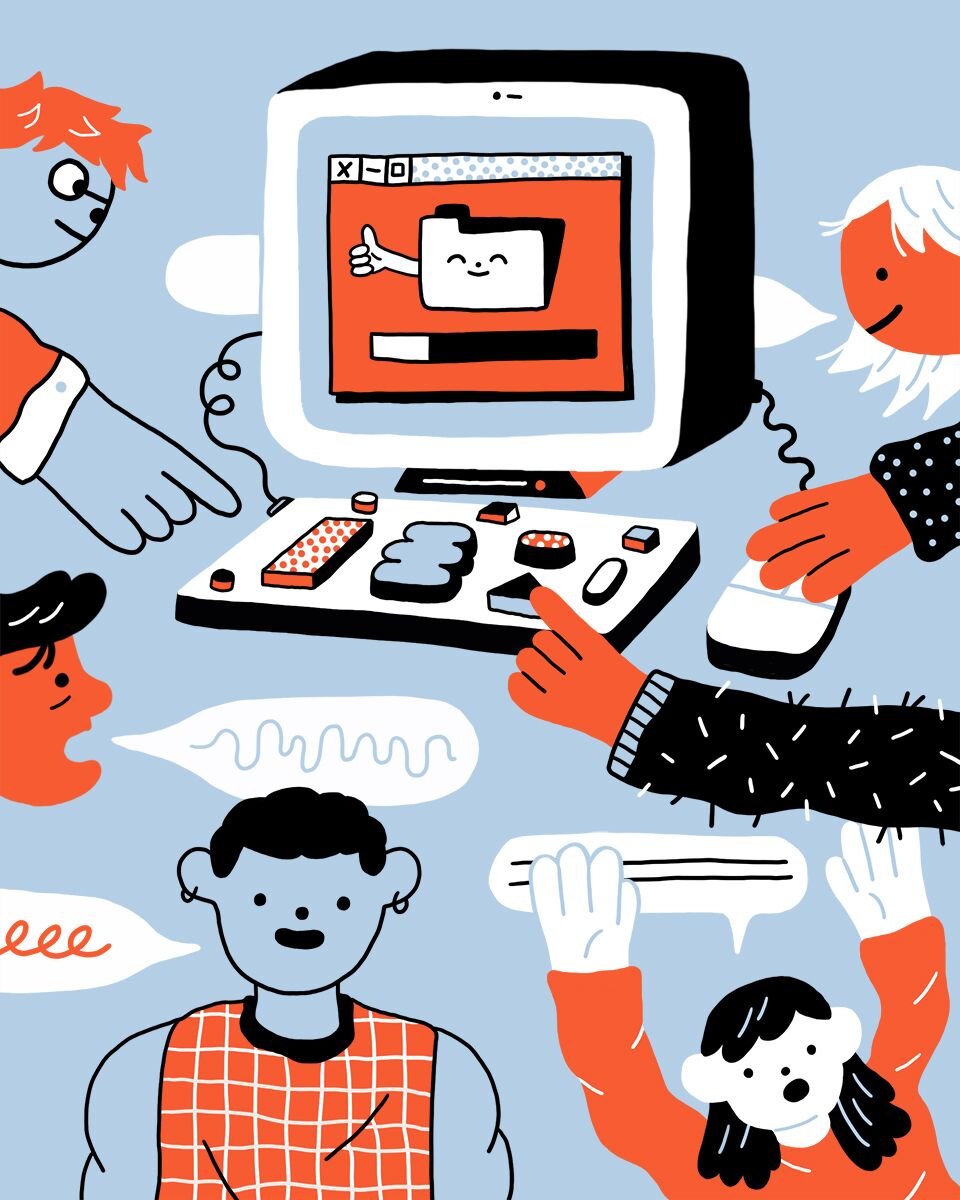 Illustration for Dropbox Community blog post by Jennifer Xiao