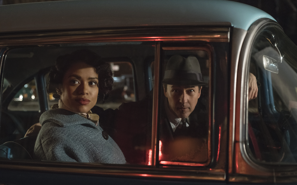 Photo of Gugu Mbatha-Raw and Edward Norton in Motherless Brooklyn