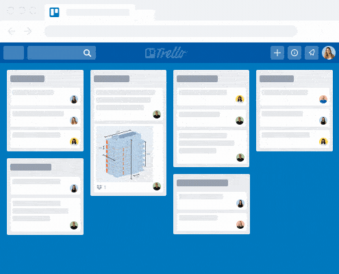 Animated screenshot of a Dropbox file being previewed in Trello