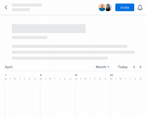 Animation of the timelines feature in Dropbox Paper