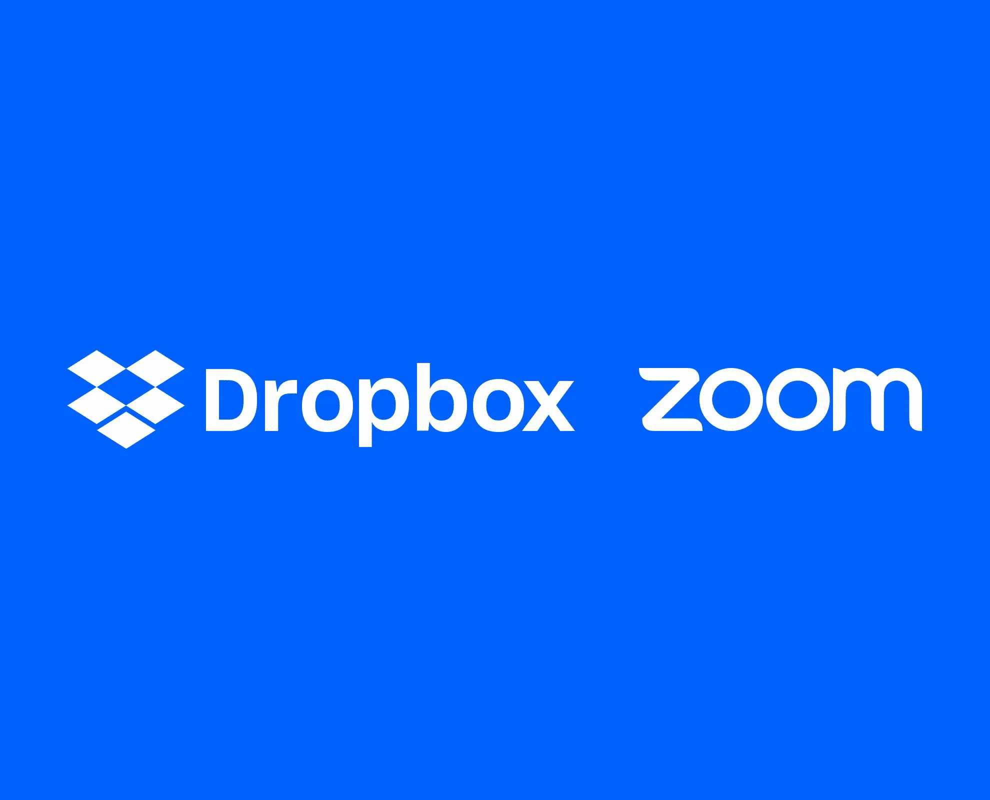 Dropbox and Zoom logos