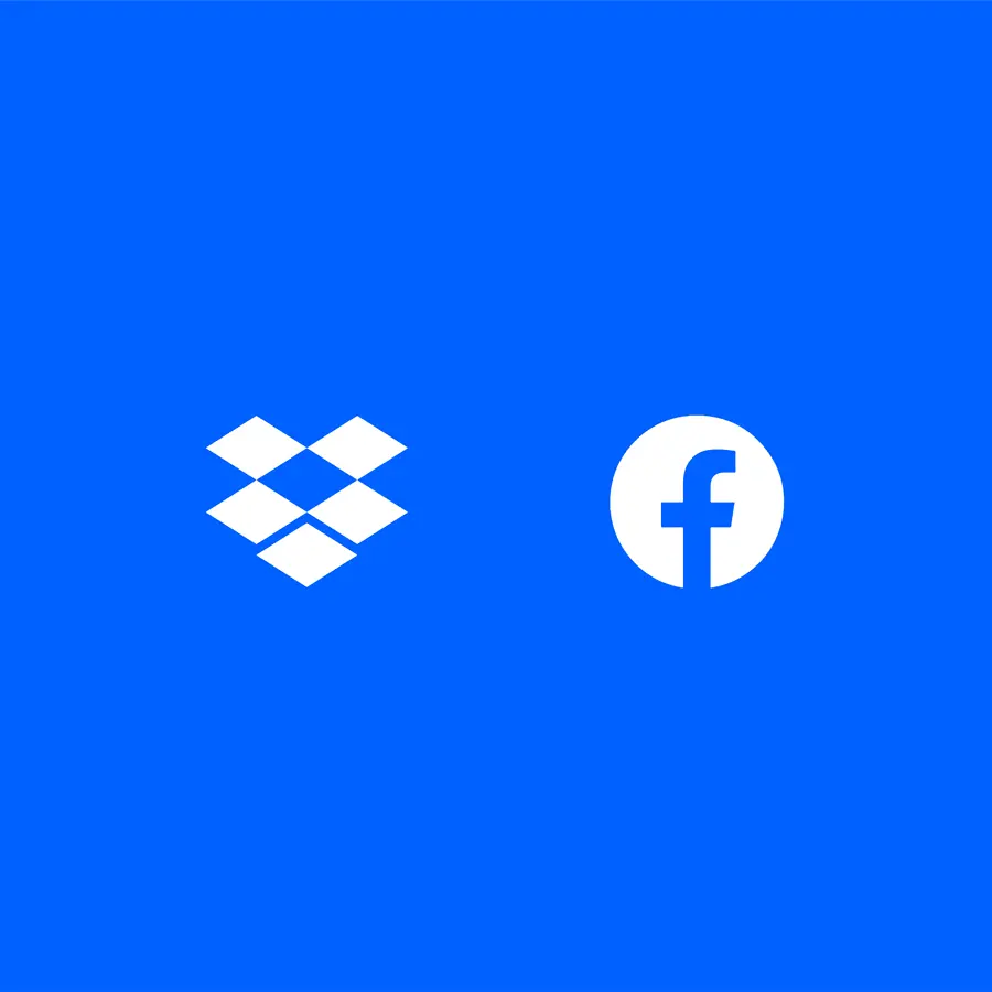 Dropbox and Facebook logos