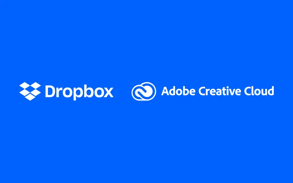 Dropbox and Adobe Creative Cloud logos
