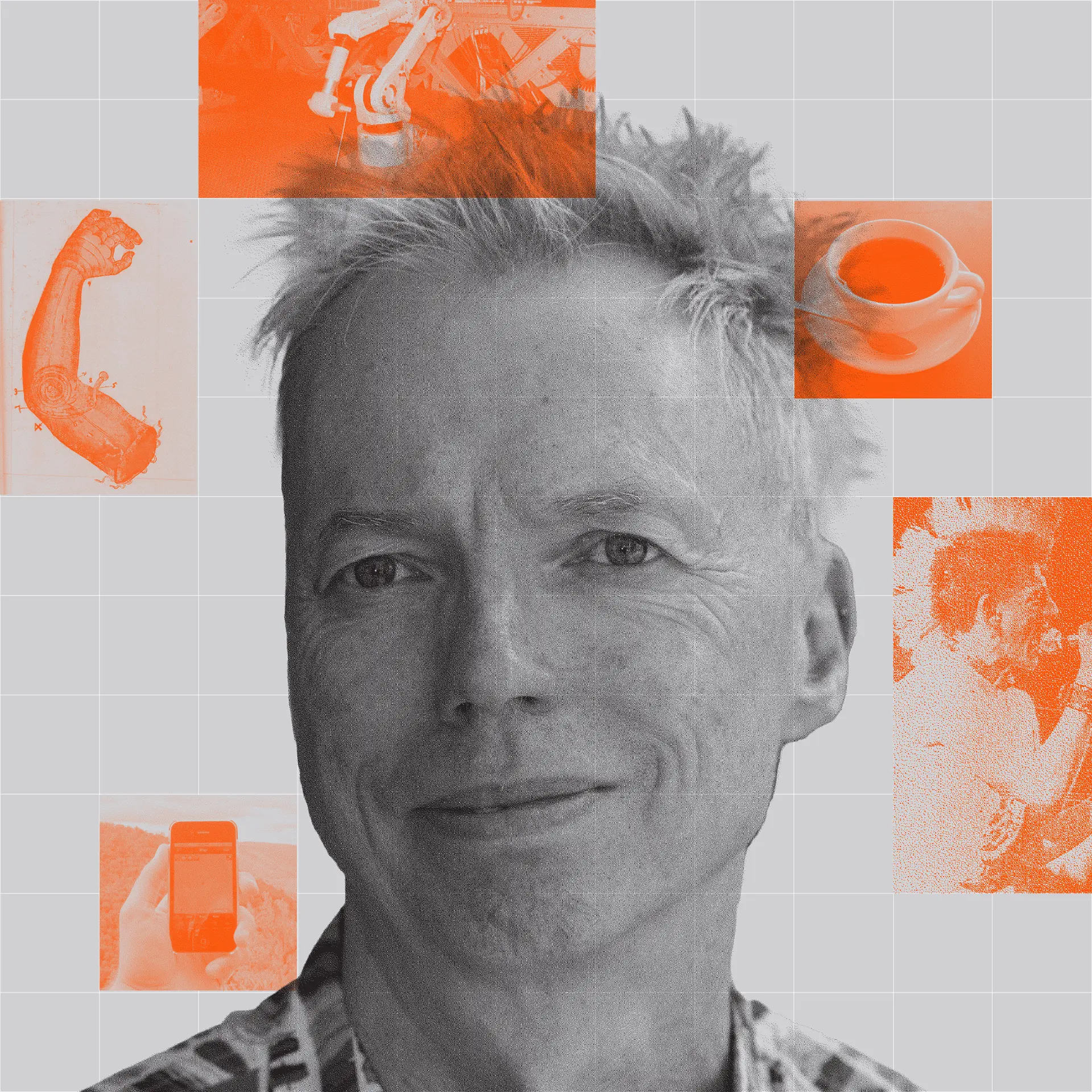Photo-illustration of Andy Clark