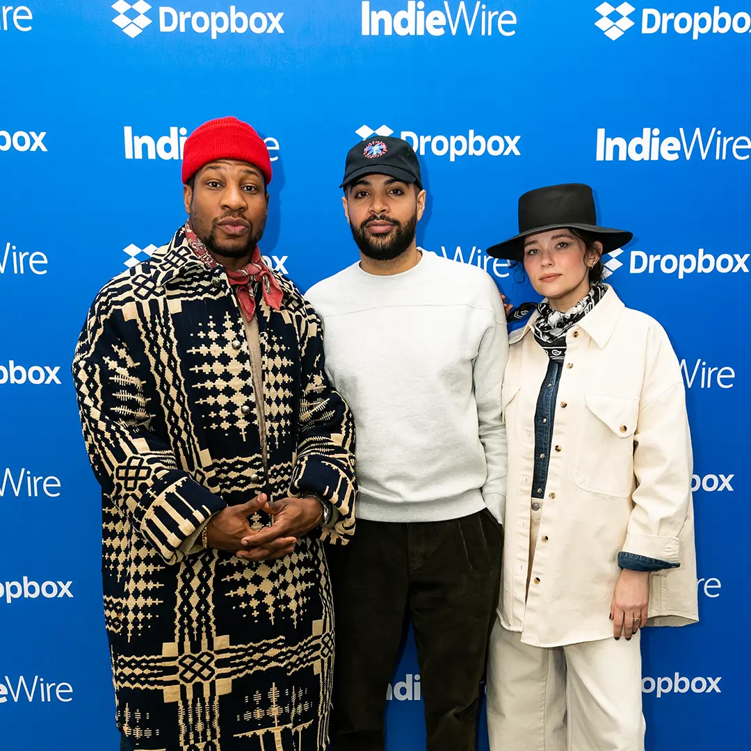 Jonathan Majors, Elijah Bynum and Haley Bennett at the 2023 Sundance Film Festival