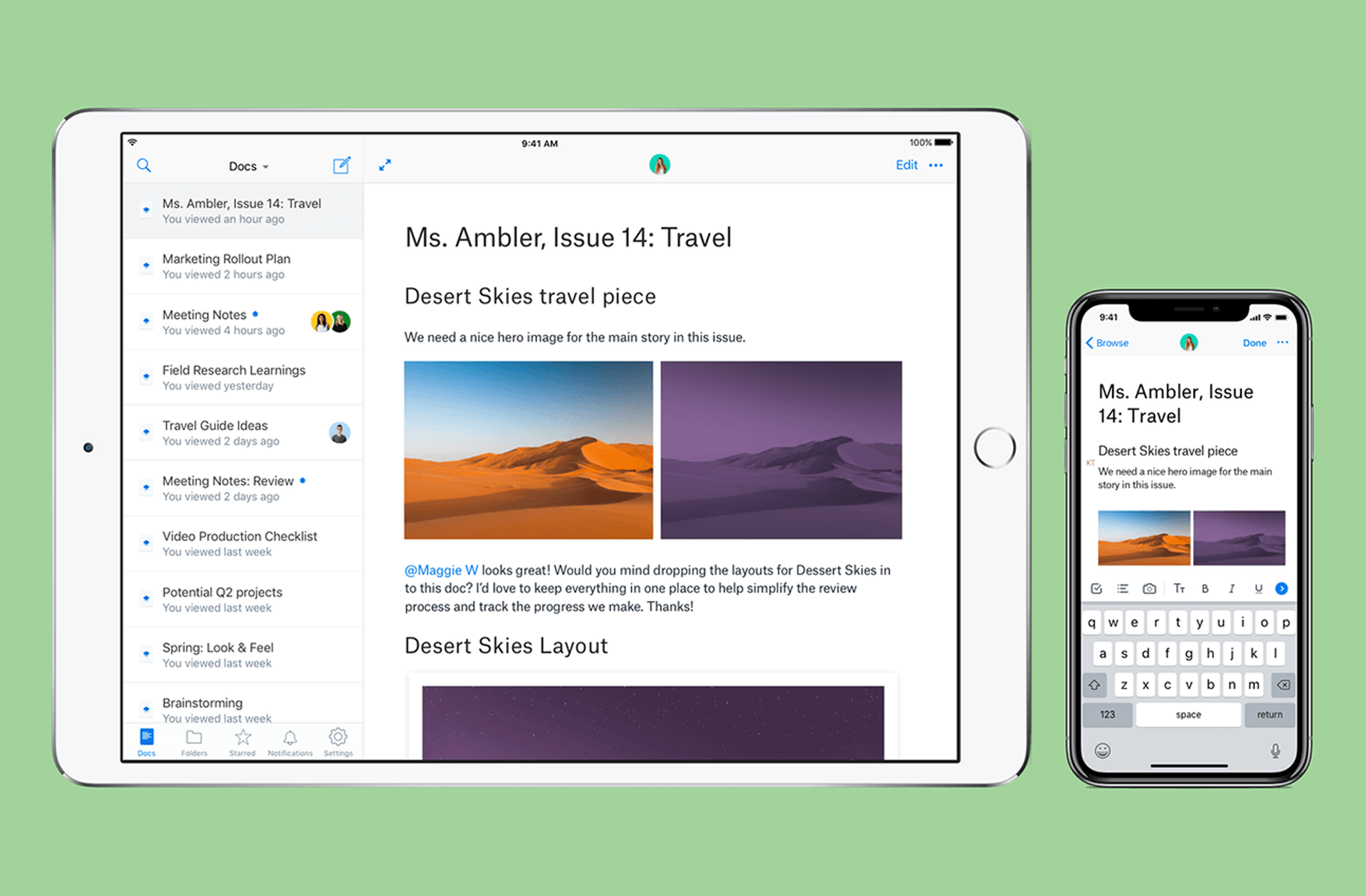 dropbox paper features