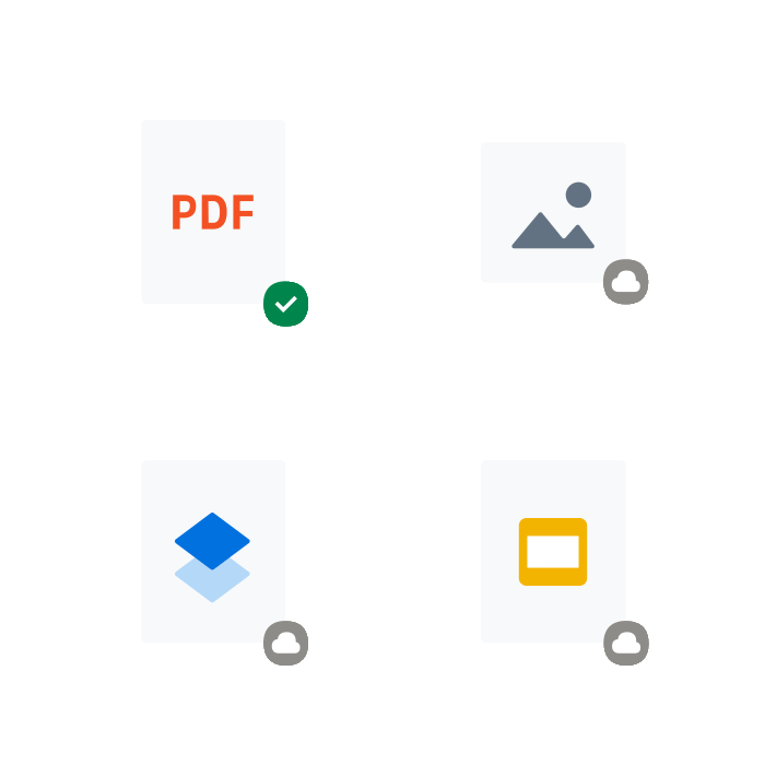 En person, der klikker på PDF i Dropbox og skifter til kun online