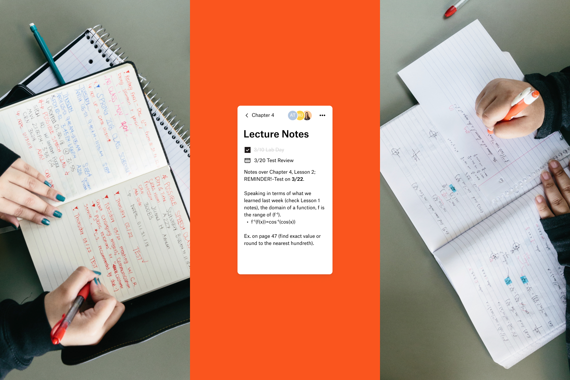 Educators sharing lecture notes via Dropbox Paper