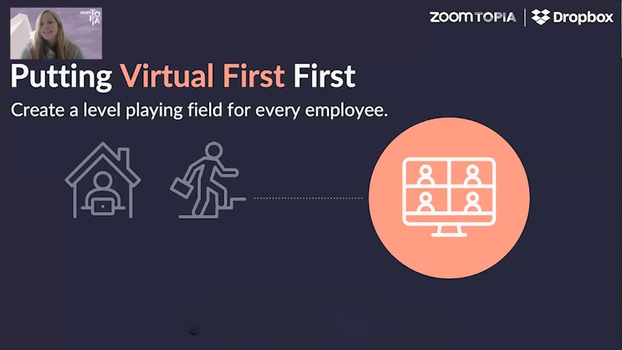 Slide from presentation entitled Putting Virtual First First