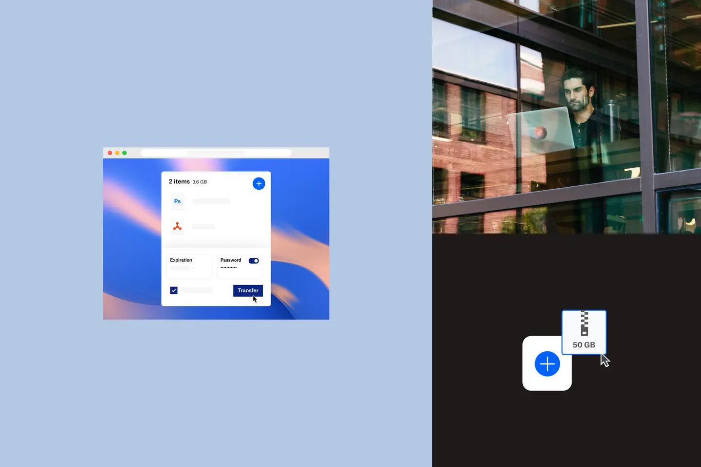 Envoyer rapidement des fichiers volumineux avec Dropbox Transfer