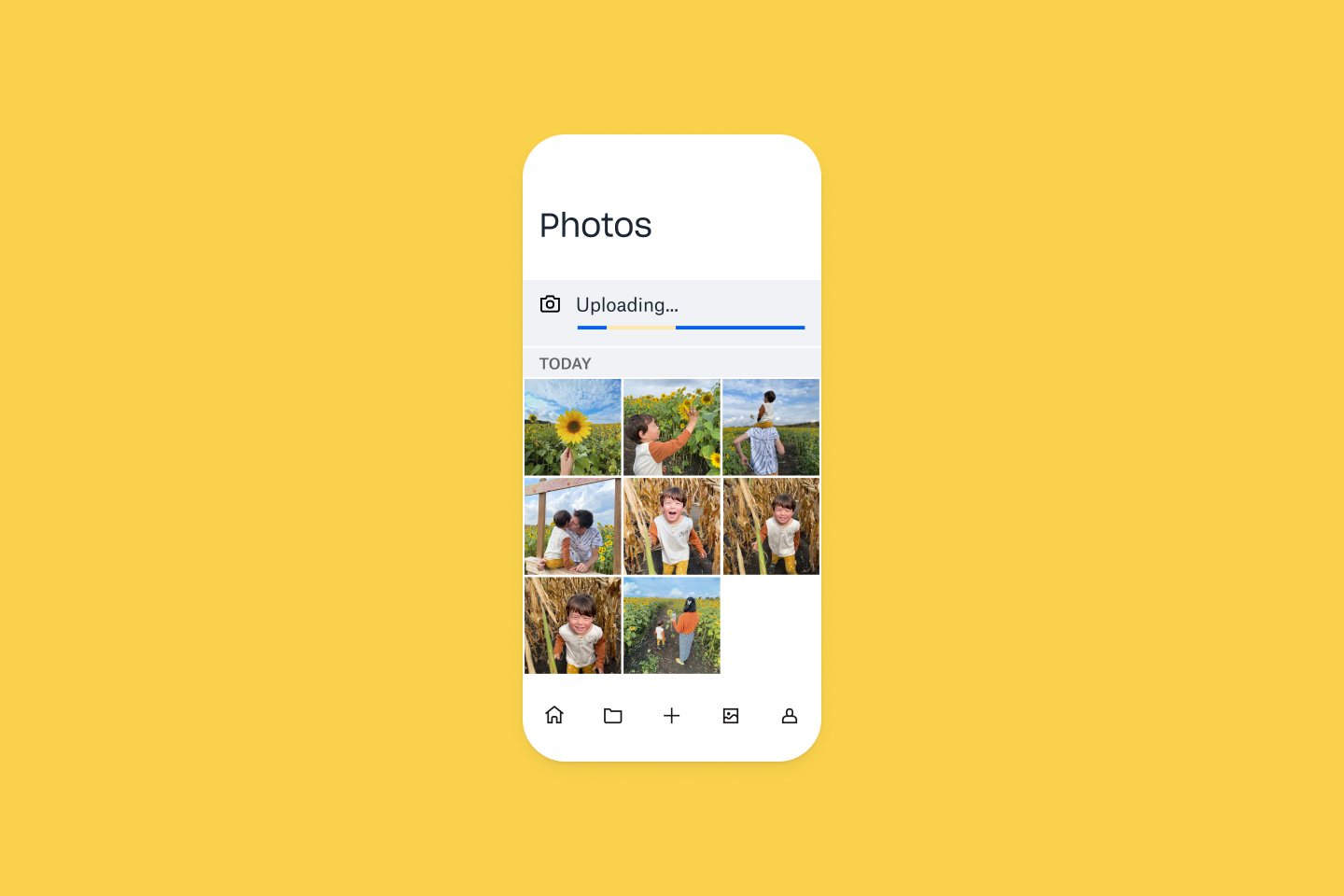 Sube fotos a una cuenta de Dropbox con la aplicación de Dropbox para móviles