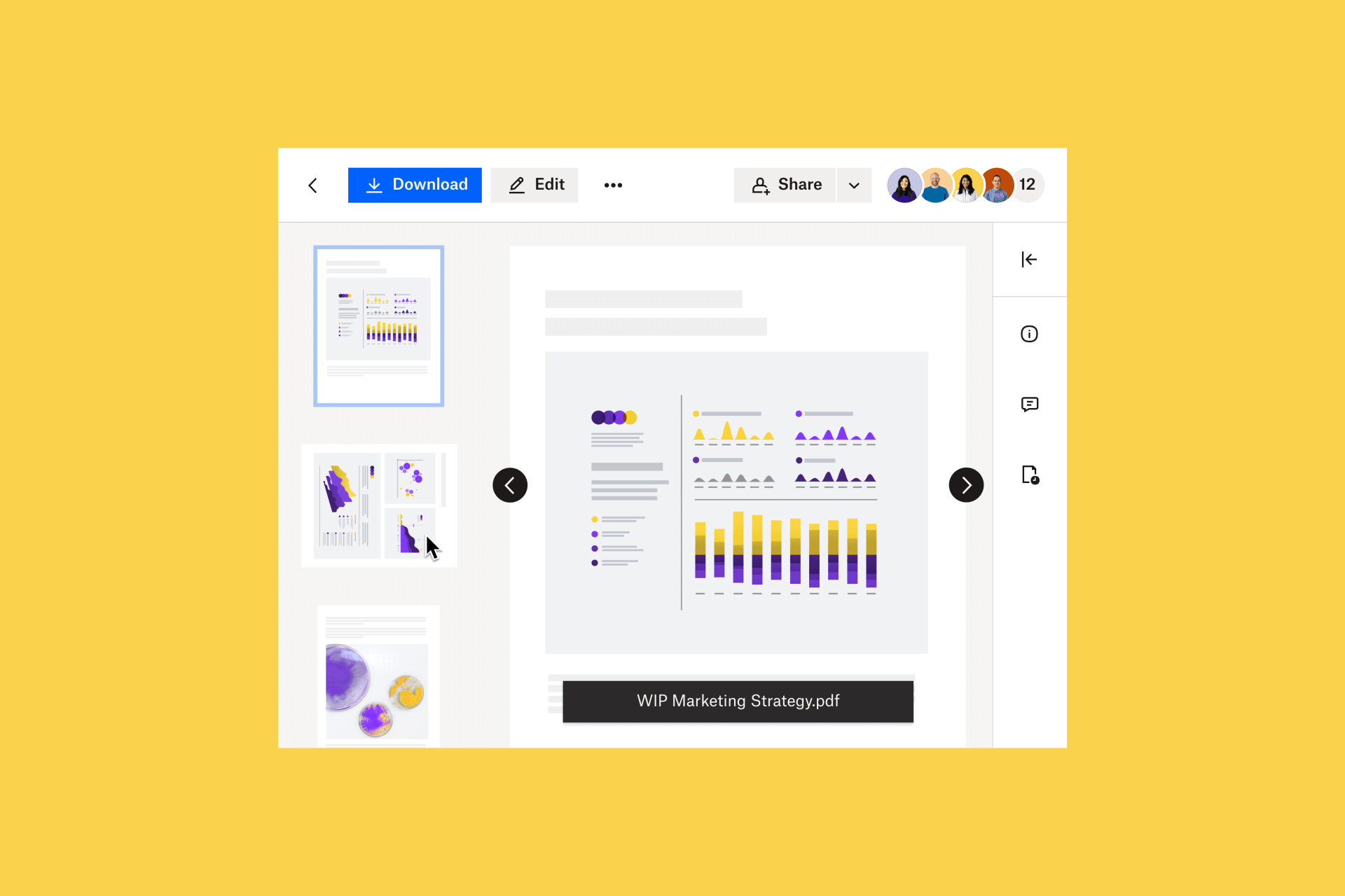 It’s easy to scan, edit, and share your documents with the built-in Dropbox PDF editor