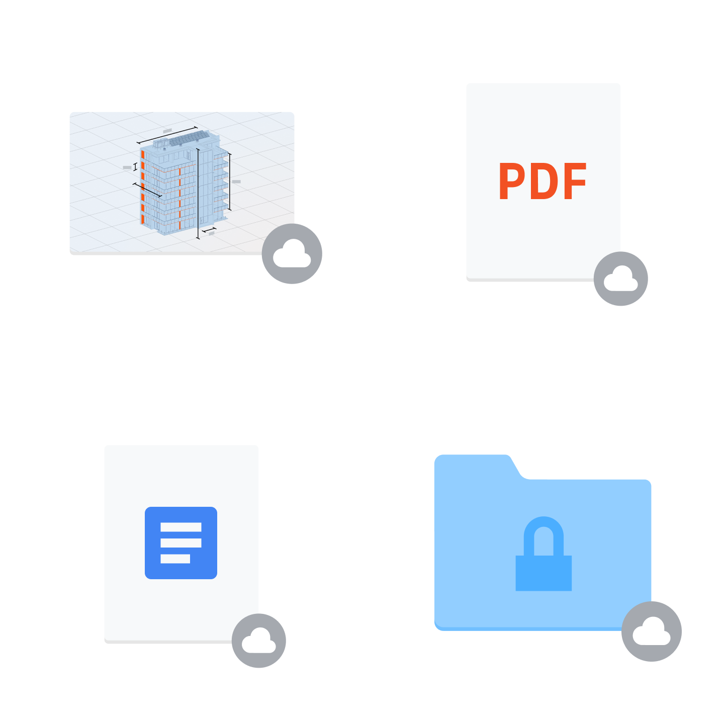 Archivos respaldados de forma segura en la nube.