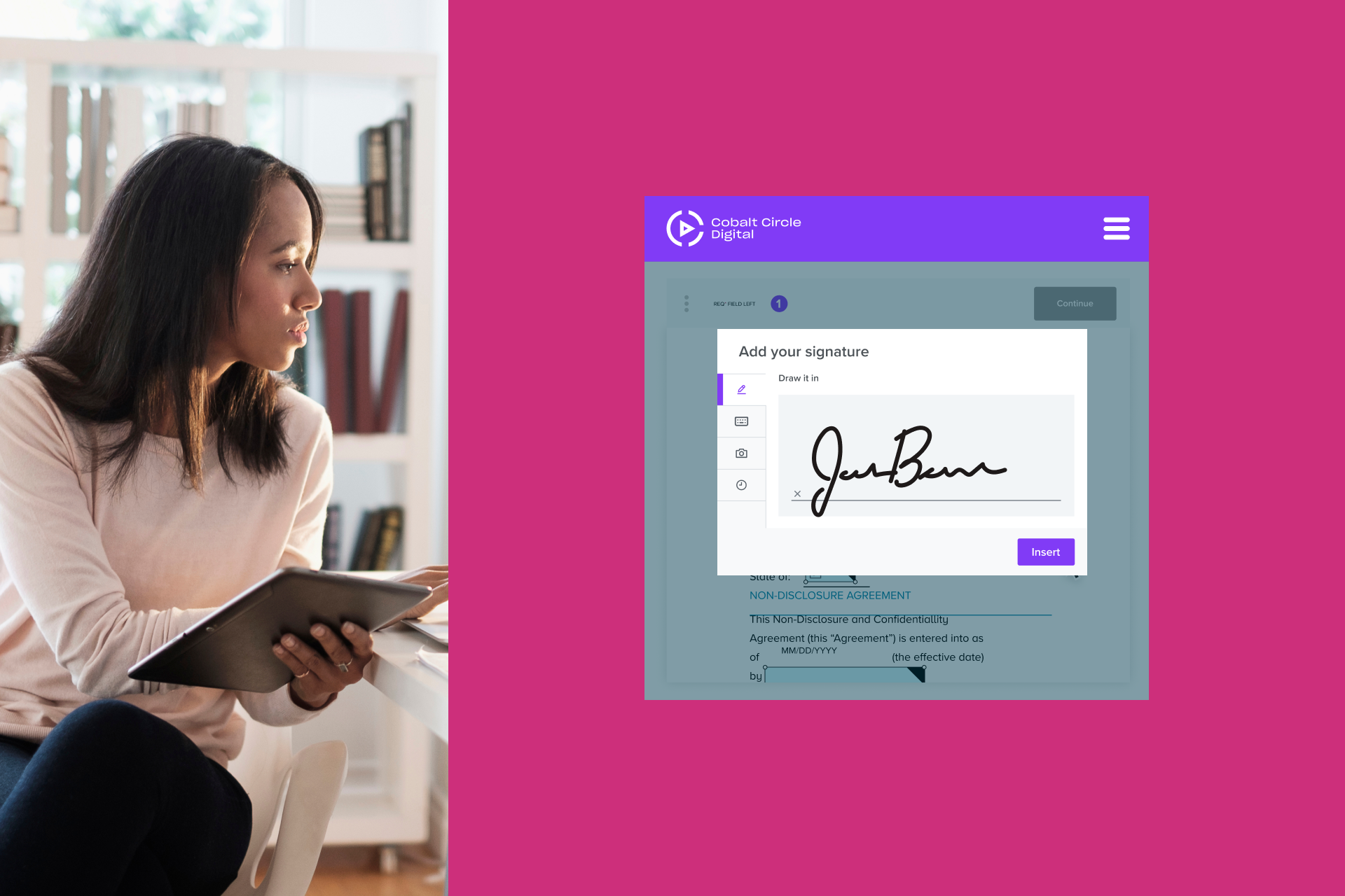 An example of an e-signature