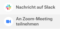 Ein Mauszeiger über einer Nachricht im Dropdown-Menü von Slack.