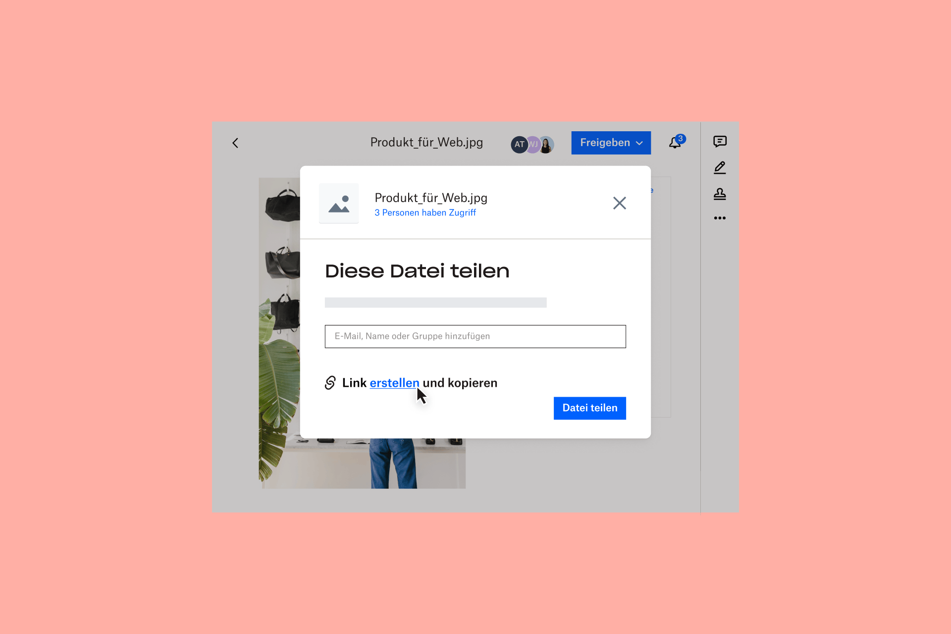 Dropbox ist eine Kollaborationslösung, mit der Sie Links erstellen und teilen können