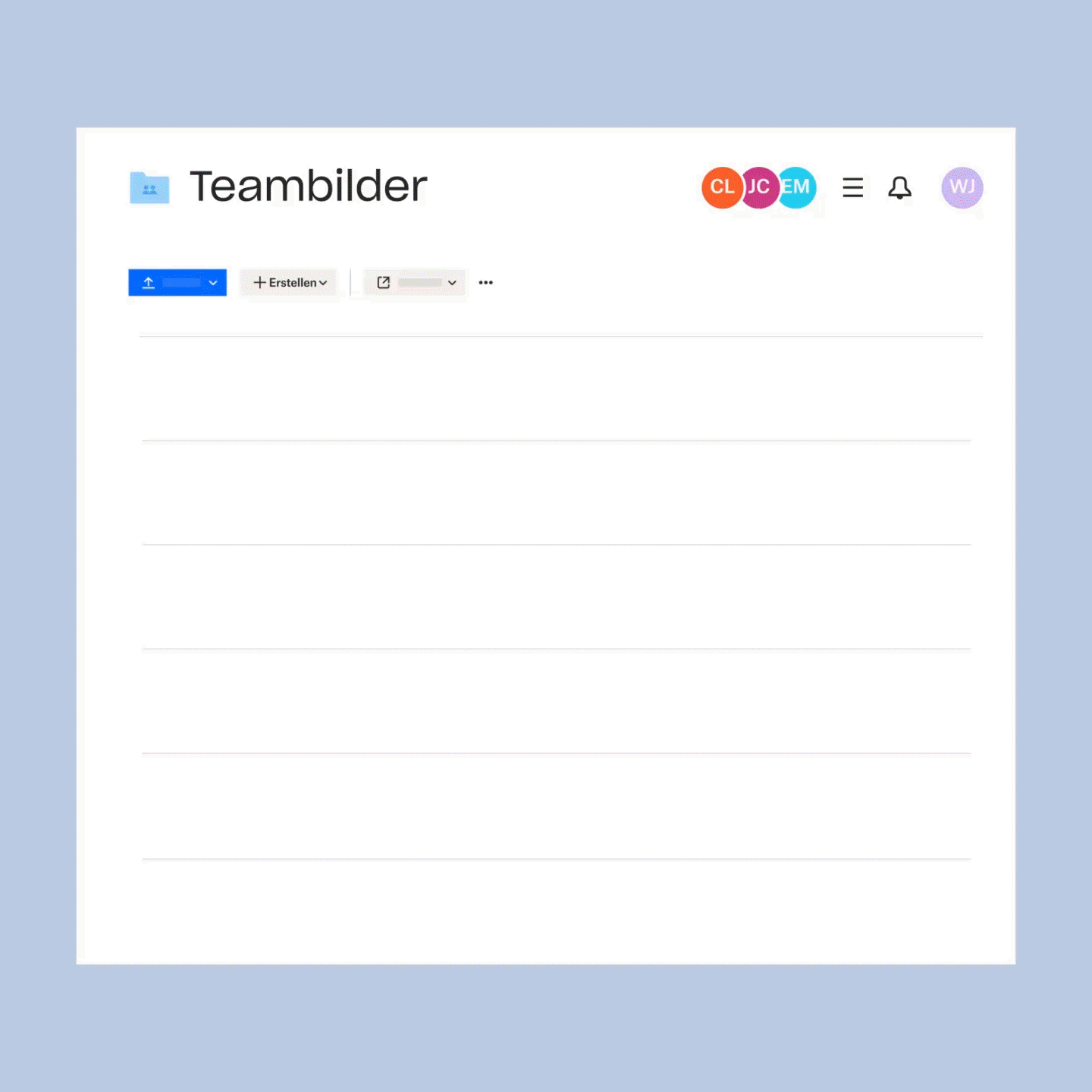 Ein Dropbox-Nutzer verschiebt Bilder per Drag & Drop in einen Ordner für Teambilder und legt eine Namenskonvention für alle Dateien fest.