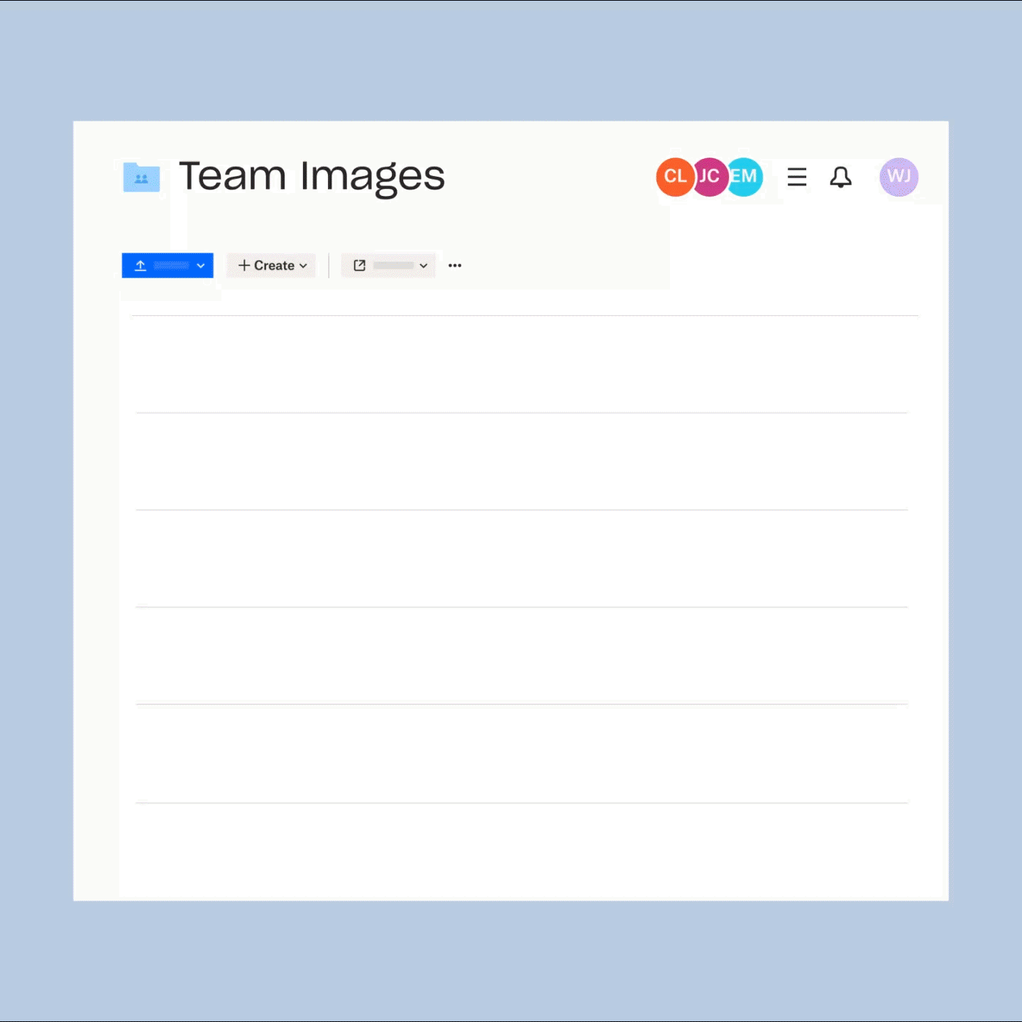 Dropbox user drags and drops images into a Team Images folder and sets a naming convention for all files.